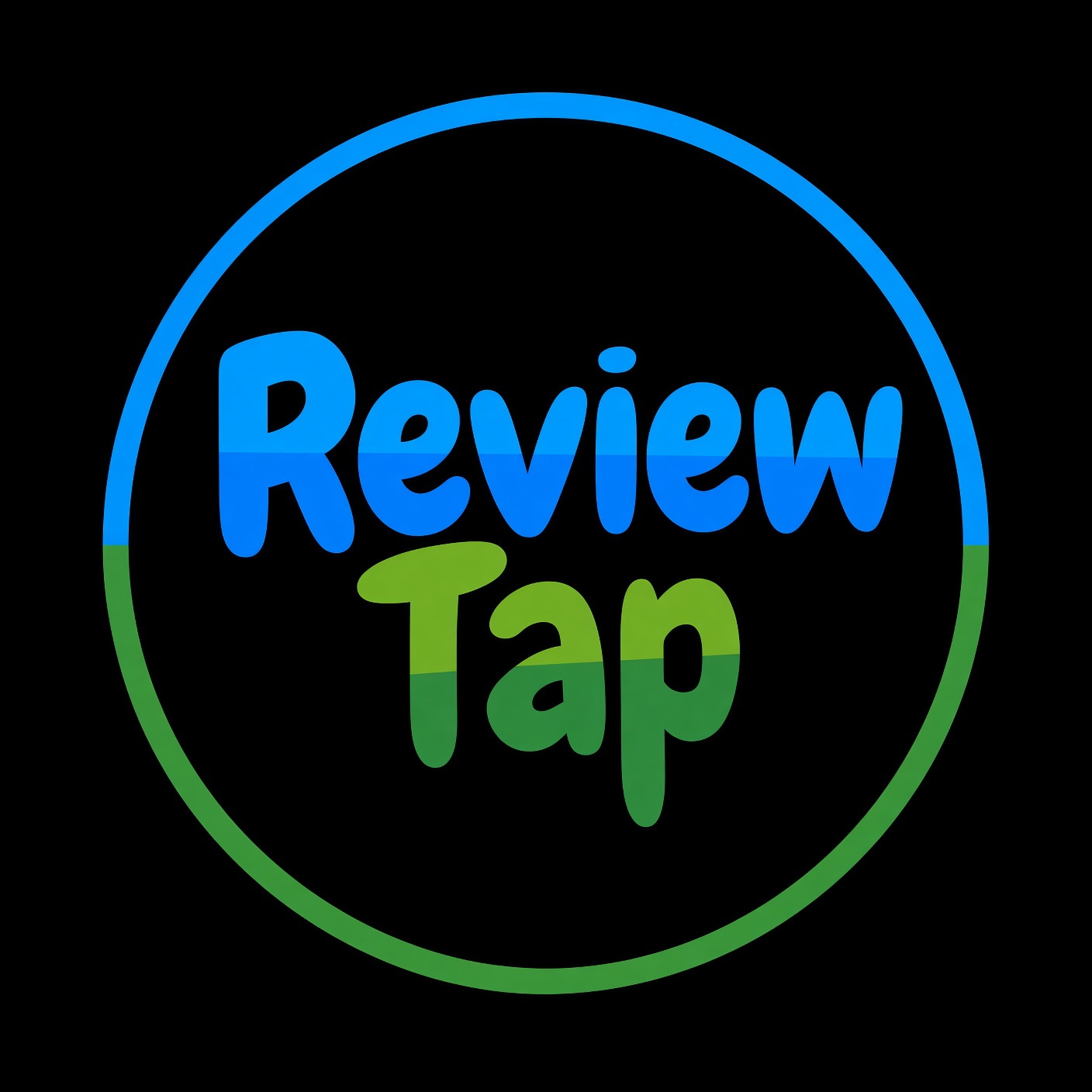 Review Tap logo — circular black badge with brand mark